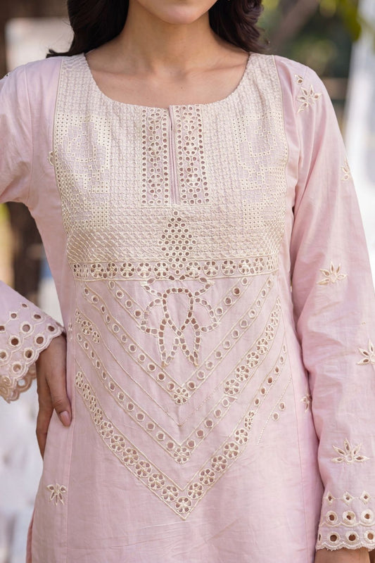 Tea Rose Pink Embroidered Lawn Salwar Kameez Online in Dubai UAE Abudhabi Ajman Sharjah