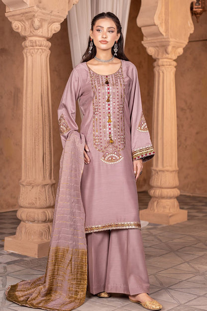 Tea Rose Pink Embroidered Viscose Pakistani Suit Online in Dubai UAE Abudhabi Ajman Sharjah