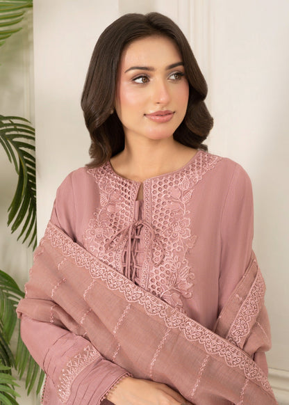 Tea Rose Pink Raw Silk Three Piece Suit Online in Sri Lanka India Australia