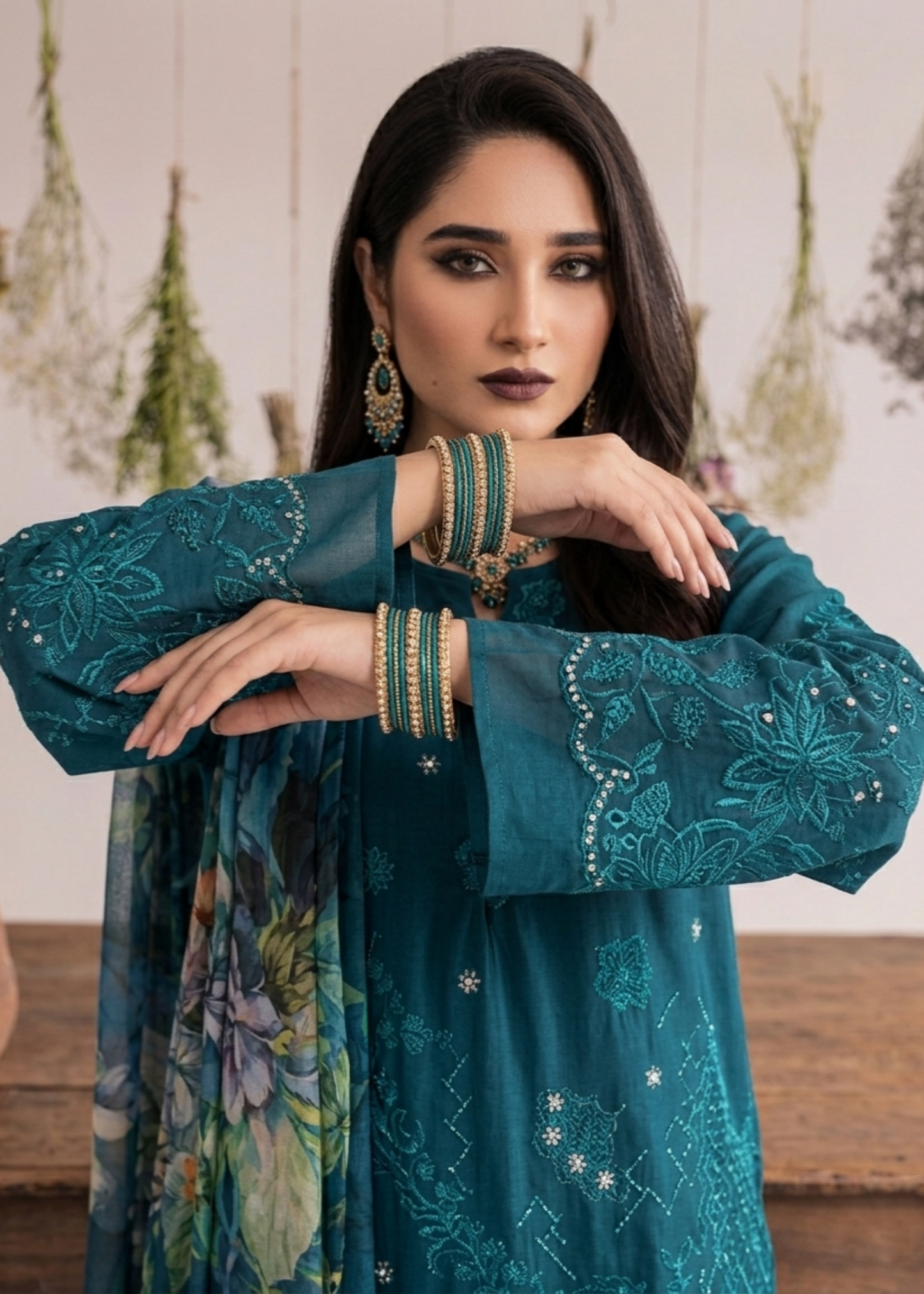 Teal Cotton Embroidered Party Wear Salwar Suit Online in Sri Lanka India Australia
