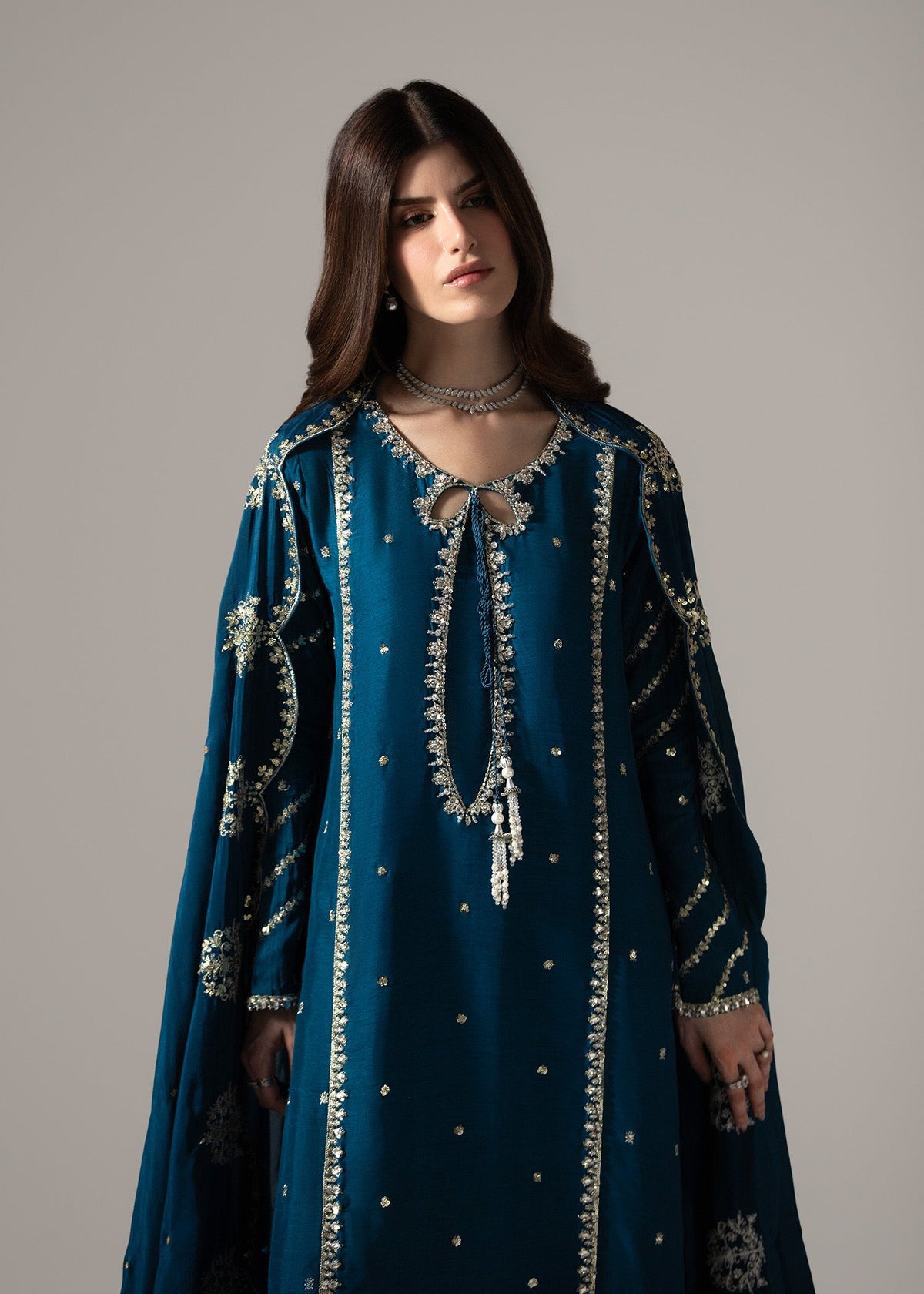 Teal Embellished Raw Silk Salwar Kameez Online in KSA Riyadh Saudi Arabia Oman Bahrain Qatar