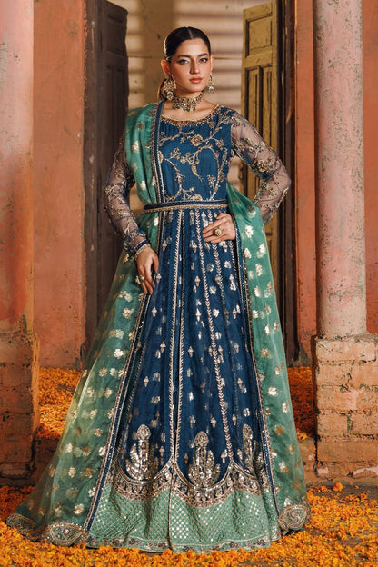 Teal Embroidered Net Pakistani Suit Online in Dubai UAE Abudhabi Ajman Sharjah