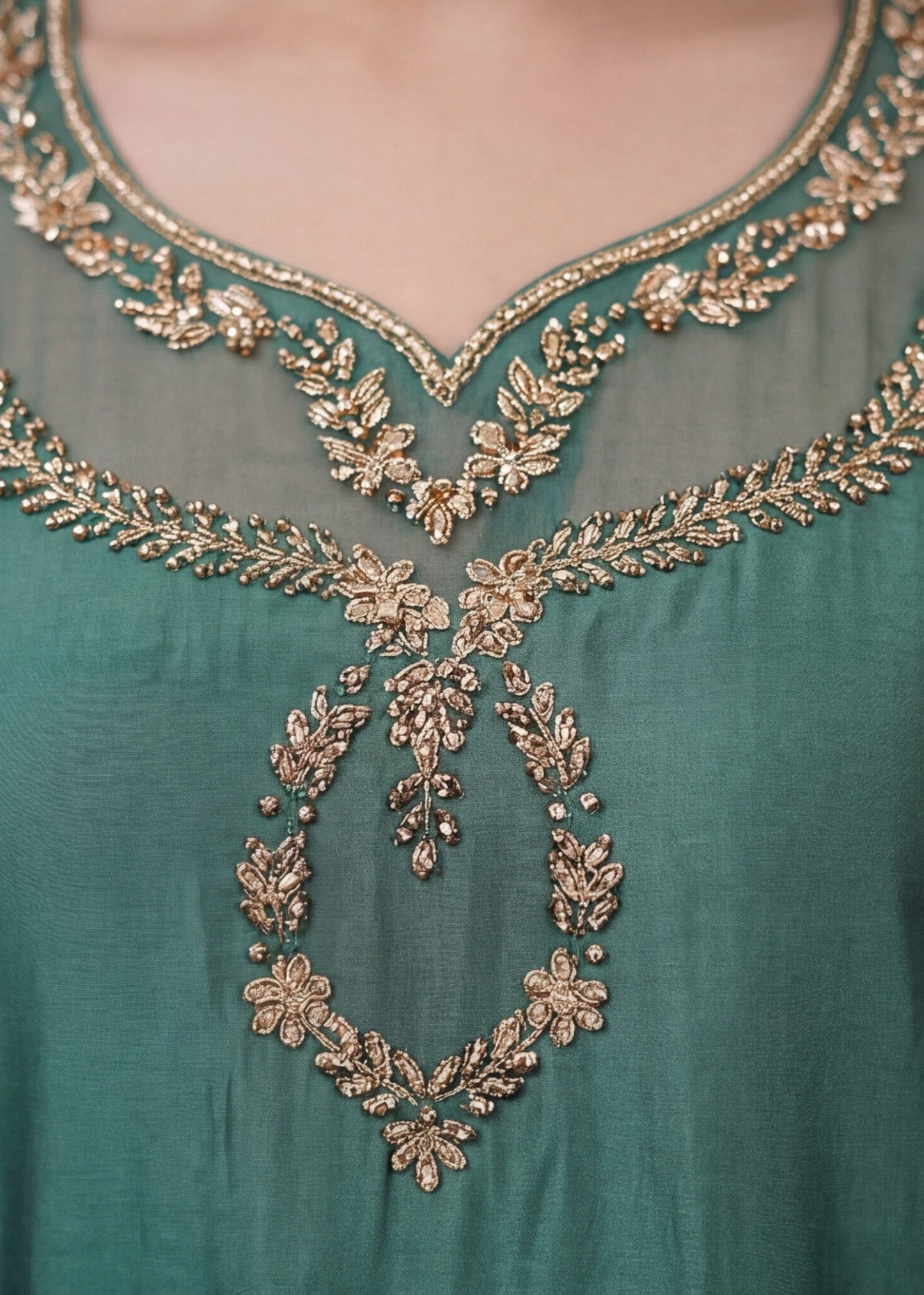 Teal Silk Embellished Straight Kurta Suit Online in Dubai DXB UAE Abudhabi Meena Bazaar