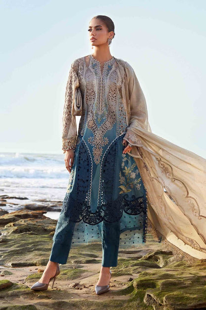 Tie-Dye Hand Embellished Chikankari Organza Salwar Kameez Online in Dubai UAE Abudhabi Ajman Sharjah