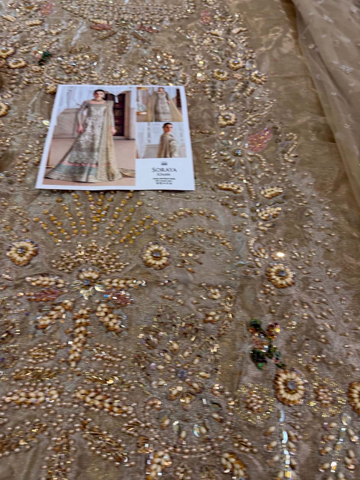 Tilla Sequin Chiffon Pakistani Bridal Dress Online in Dubai DXB UAE Abudhabi Meena Bazaar