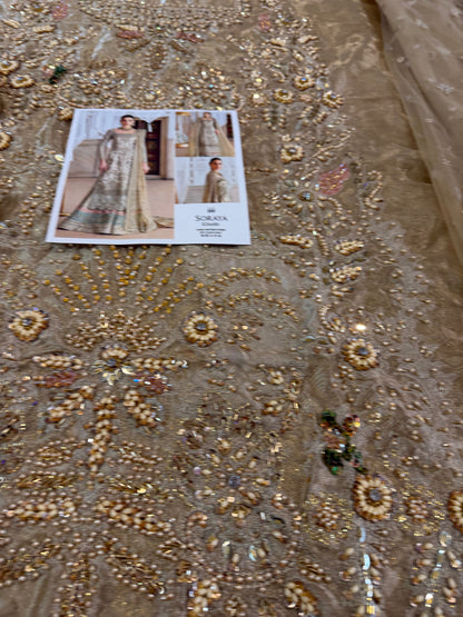 Tilla Sequin Chiffon Pakistani Bridal Dress Online in Dubai DXB UAE Abudhabi Meena Bazaar