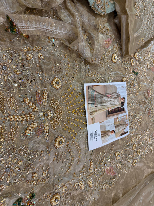 Tilla Sequin Work Chiffon Pakistani Bridal Outfit Online in Sri Lanka India Australia