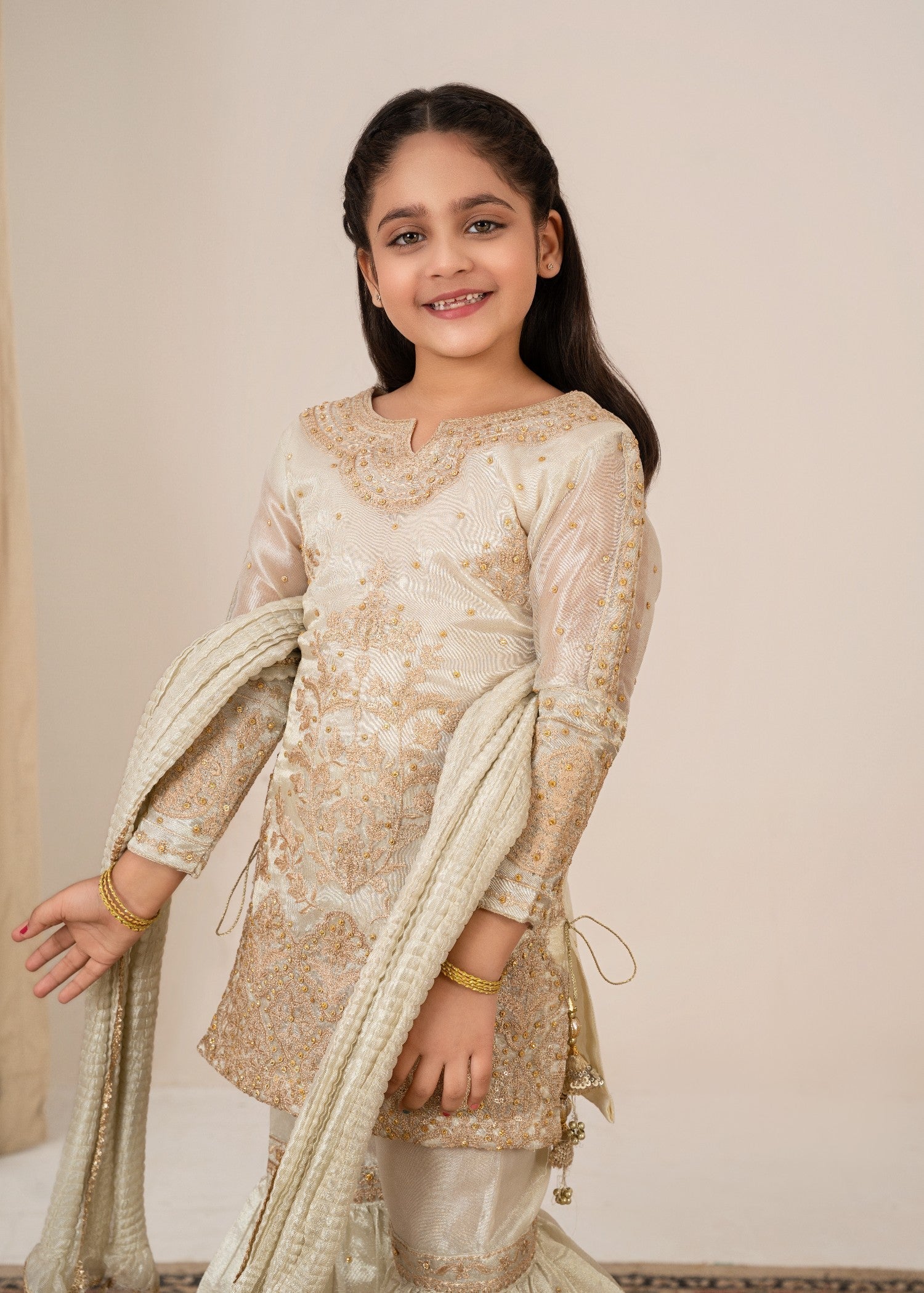Tissue Embroidered Gharara Set for Women Online in Dubai UAE Abudhabi Ajman Sharjah