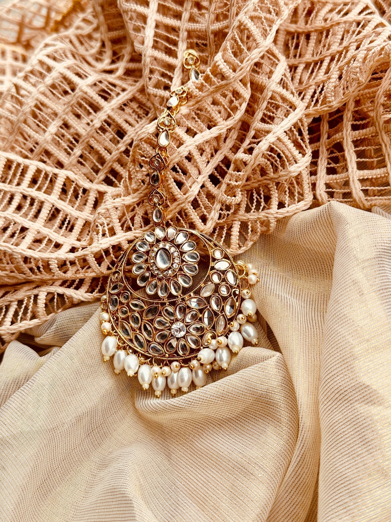 Traditional Gold Plated Jhumki Tikka Jewellery Set Online in UK USA Canada