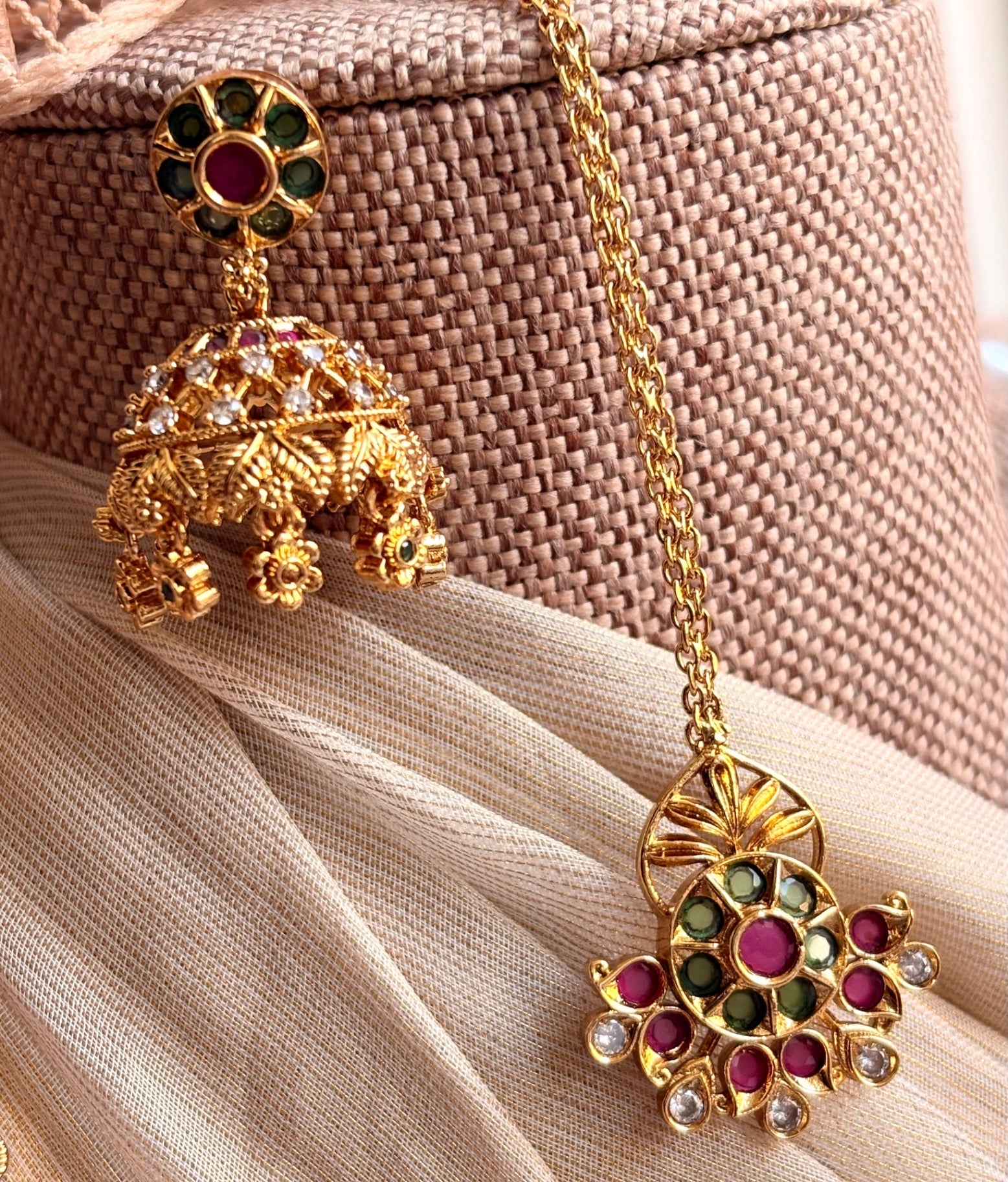Traditional Multi Color Jewellery Set Online in KSA Riyadh Saudi Arabia Oman Bahrain Qatar