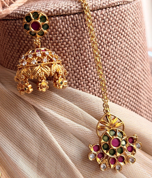Traditional Multi Color Jewellery Set Online in KSA Riyadh Saudi Arabia Oman Bahrain Qatar