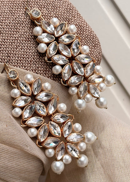 Traditional Pearl Choker Necklace Set for Bridal Mehndi Online in KSA Riyadh Saudi Arabia Oman Bahrain Qatar