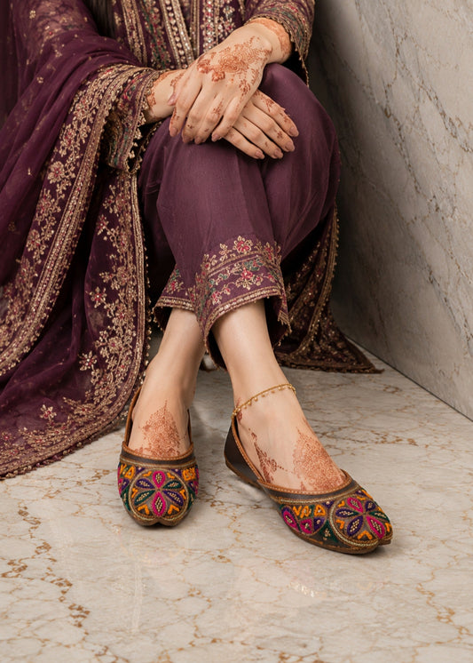 Traditional Punjabi Khussa with Gel Sole Online in UK USA Canada