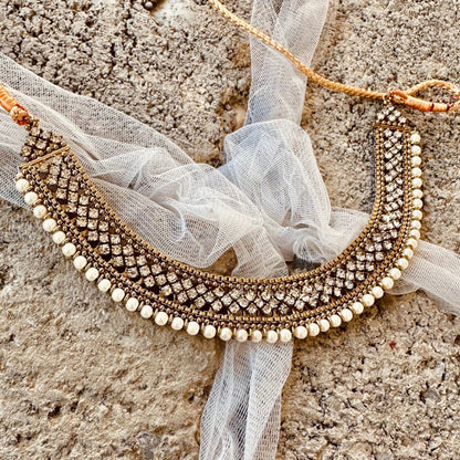 Traditional Stone Work Bridal Jewellery Set Online in KSA Riyadh Saudi Arabia Oman Bahrain Qatar