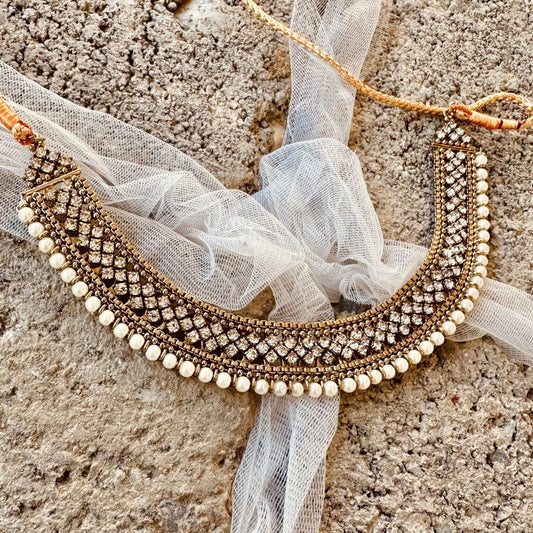 Traditional Stone Work Bridal Jewellery Set Online in KSA Riyadh Saudi Arabia Oman Bahrain Qatar