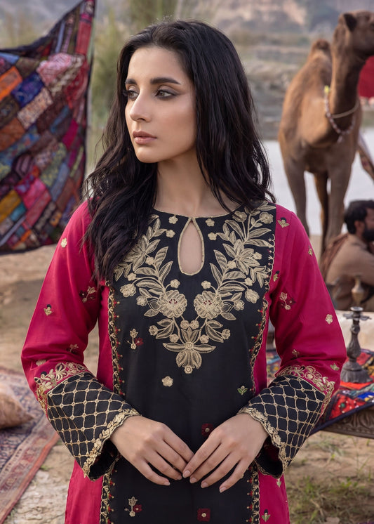 Trending Multi Embroidered Lawn Outfit Online in Dubai DXB UAE Abudhabi Meena Bazaar