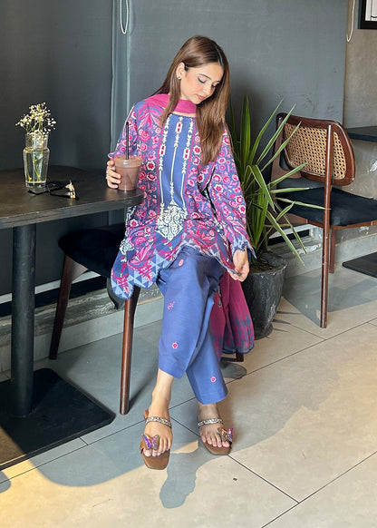 Trending Multi Printed Raw Silk Pakistani Suit Online in Dubai DXB UAE Abudhabi Meena Bazaar