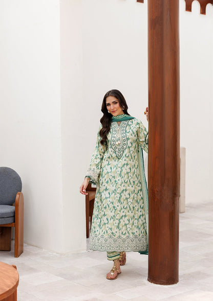 Trending Yellow Green Lawn Pakistani Suit Online in KSA Riyadh Saudi Arabia Oman Bahrain Qatar