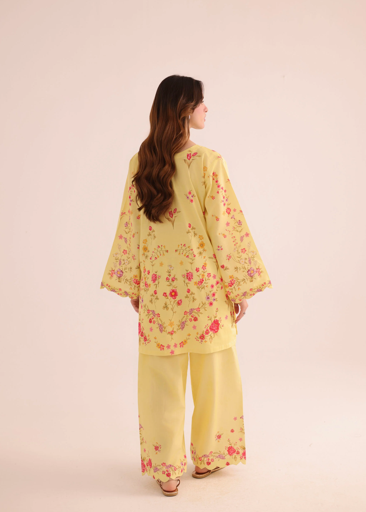 Trending Yellow Poly Lawn Dress Material Online in Sri Lanka India Australia