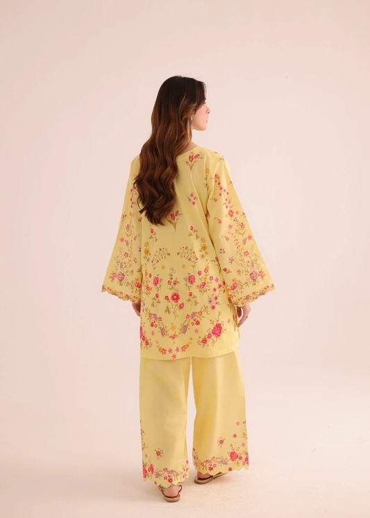 Trending Yellow Poly Lawn Dress Material Online in Sri Lanka India Australia