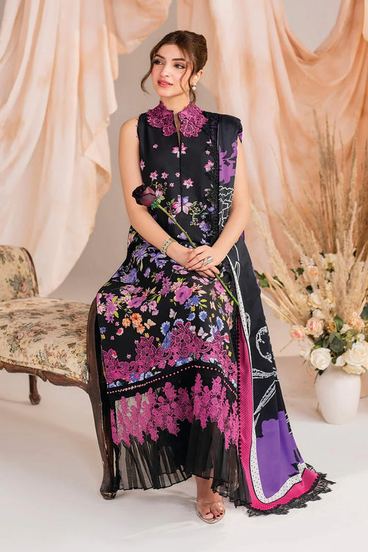 Pure Lawn Printed Suit with Chiffon Dupatta