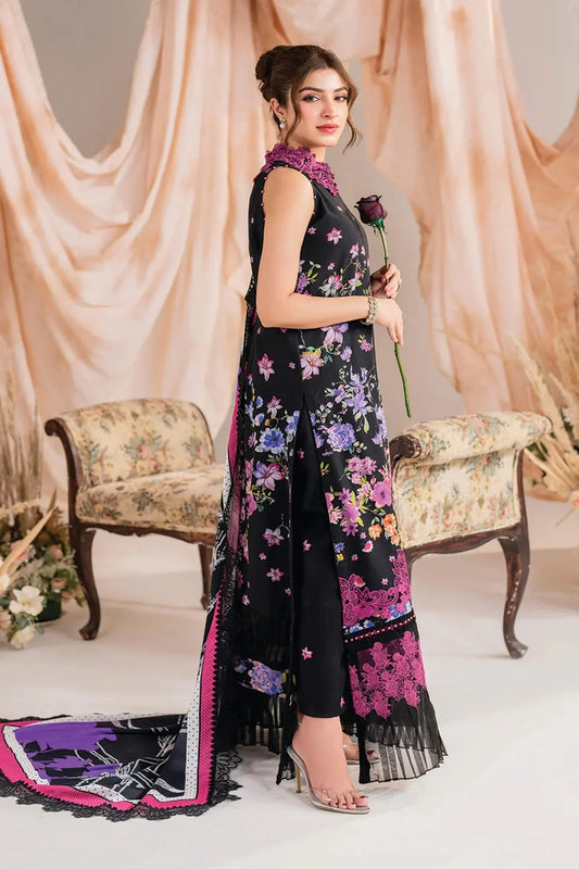Pure Lawn Printed Suit with Chiffon Dupatta