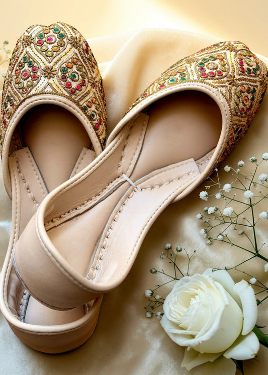 Trendy Beige Khussa for Women – Everyday Wear Online in Sri Lanka India Australia