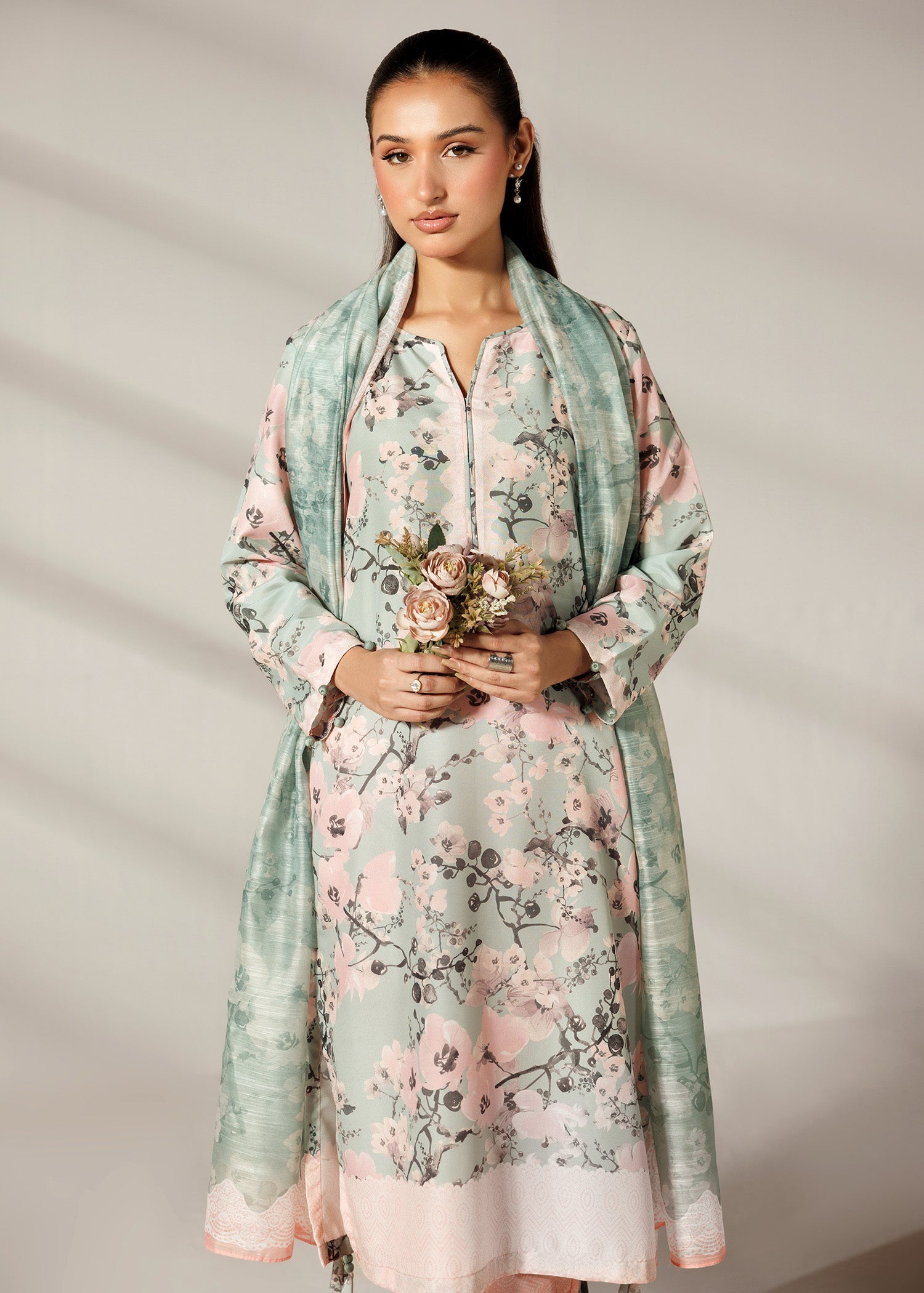 Trendy Multi Print Silk Lawn Dress Material Online in Dubai DXB UAE Abudhabi Meena Bazaar