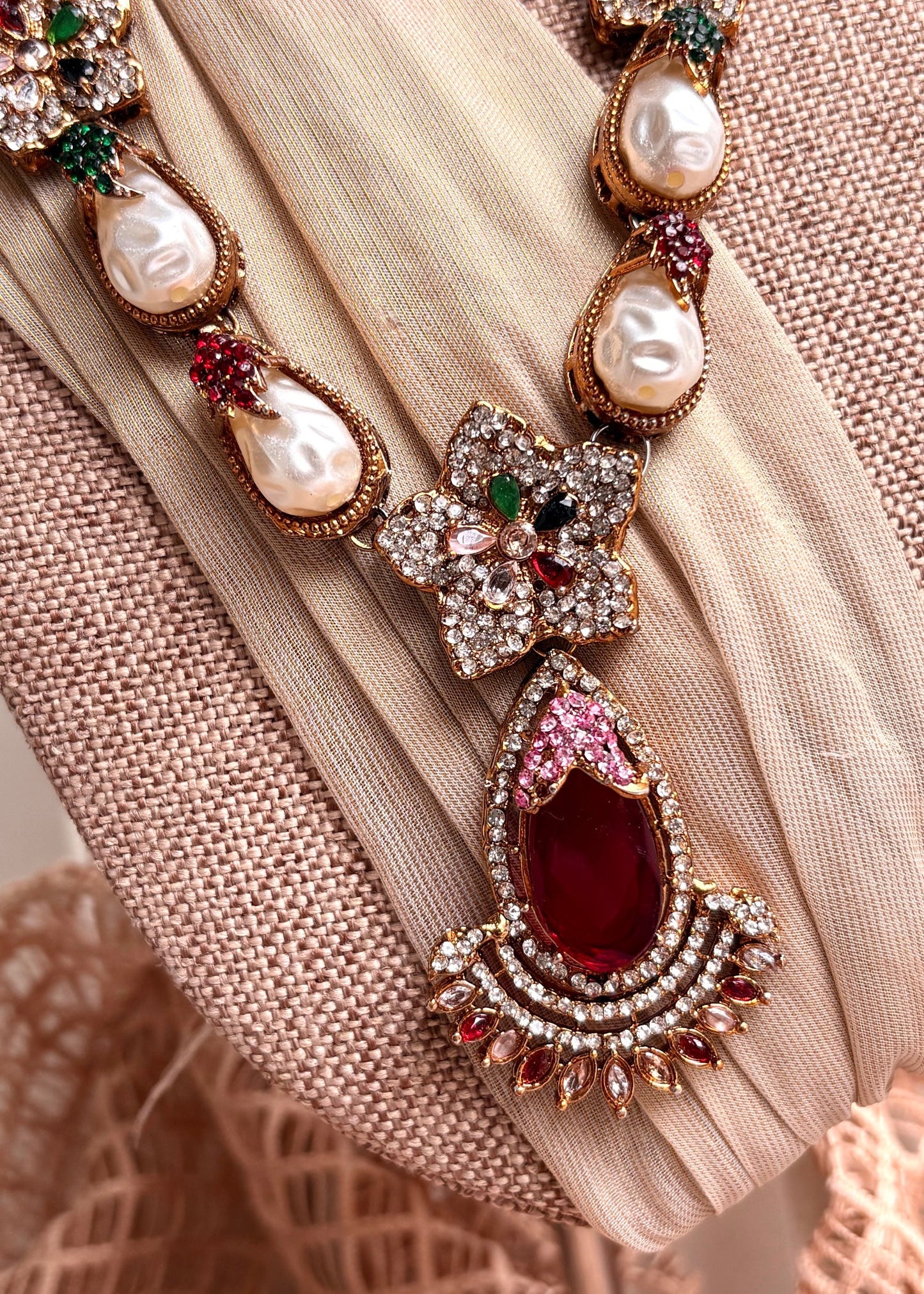 Turkish Inspired Multicolor Bridal Jewellery Set Online in KSA Riyadh Saudi Arabia Oman Bahrain Qatar