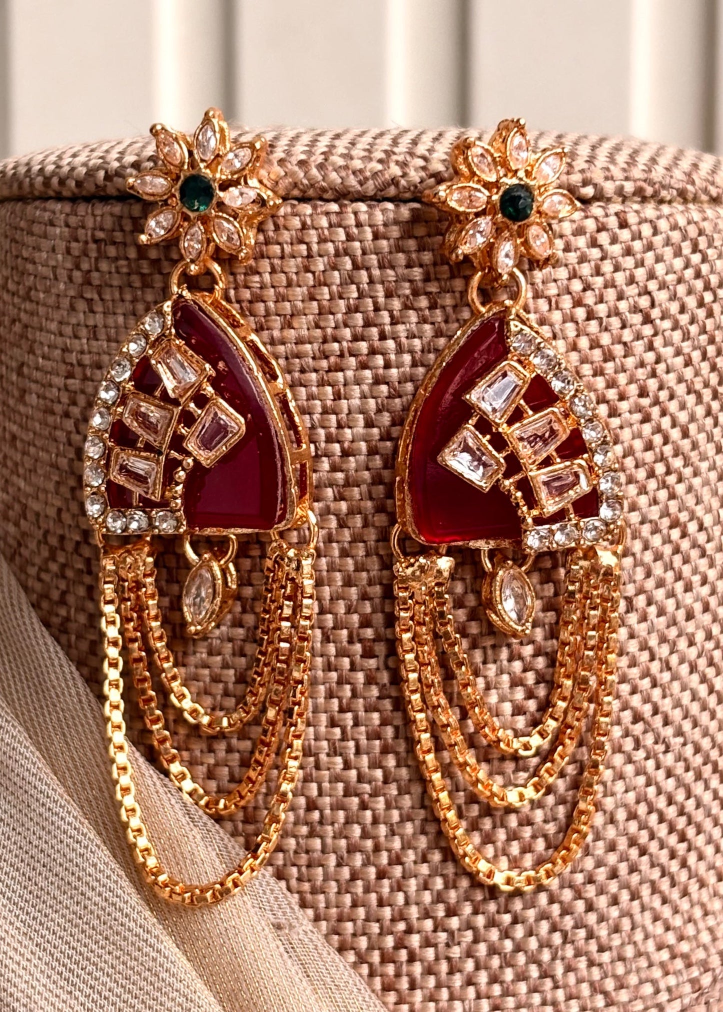 Turkish Malaa Necklace Set with Earrings Online in KSA Riyadh Saudi Arabia Oman Bahrain Qatar