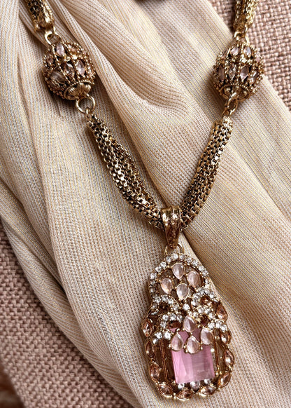 Turkish Malaa Set with Pink Stones Online in UK USA Canada