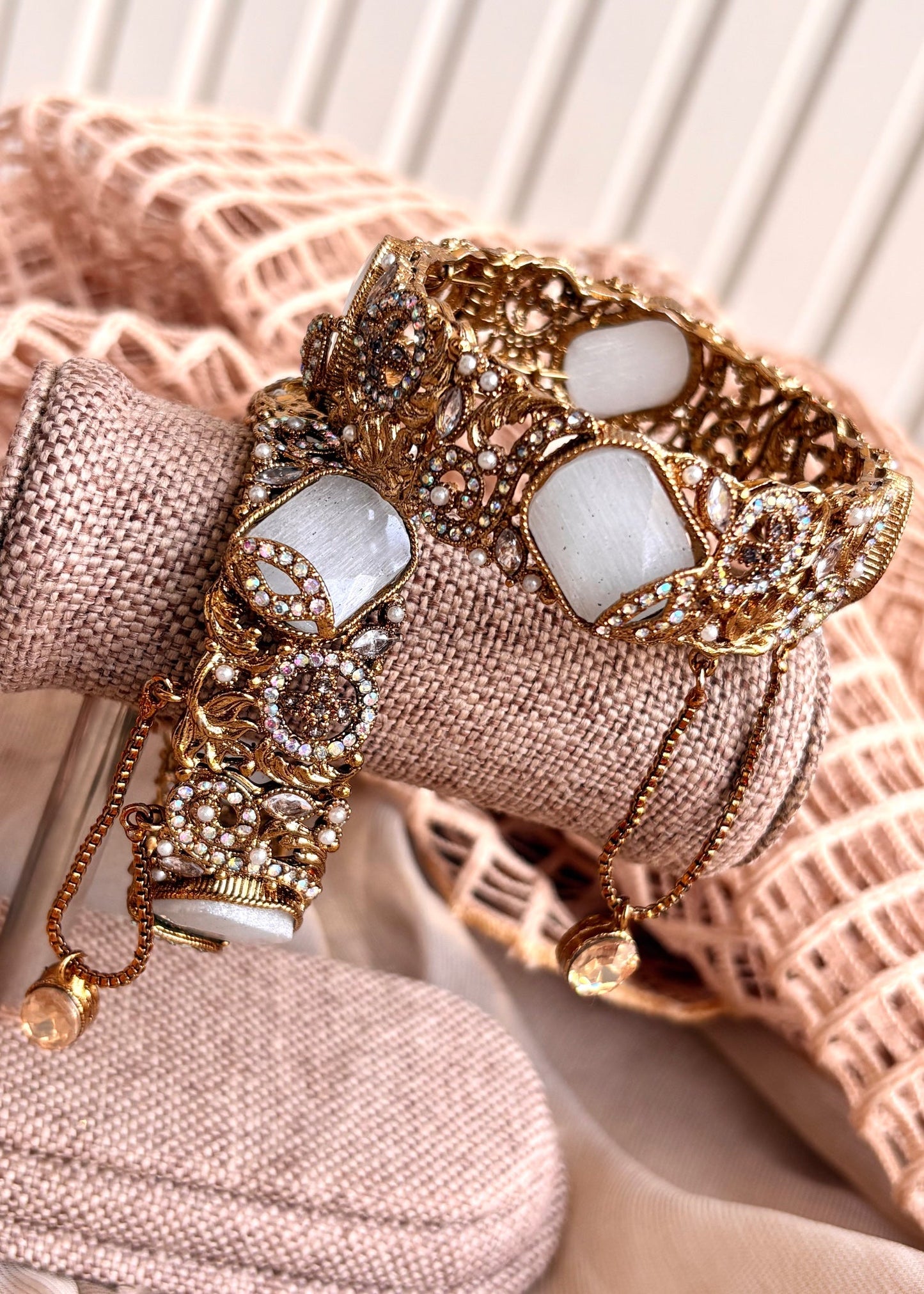 Turkish Nova White Stone Bangles for Women Online in UK USA Canada
