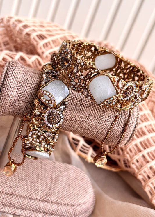 Turkish Nova White Stone Bangles for Women Online in UK USA Canada