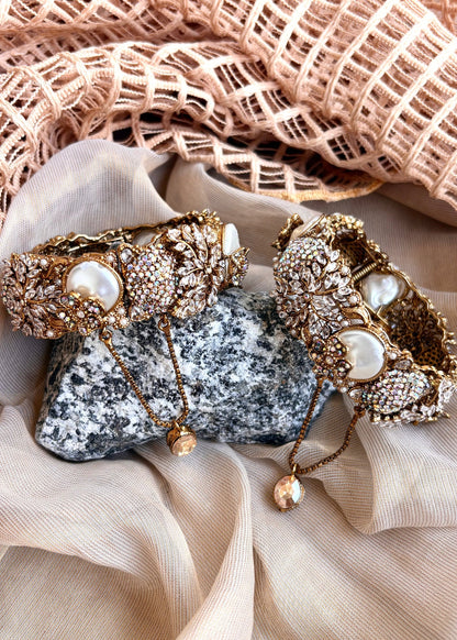 Turkish White Metal Bangles Set of 2 Online in KSA Riyadh Saudi Arabia Oman Bahrain Qatar