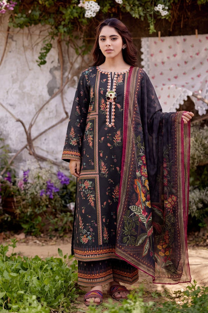 Twilight Blue Embroidered Lawn Suit Online in Dubai UAE Abudhabi Ajman Sharjah