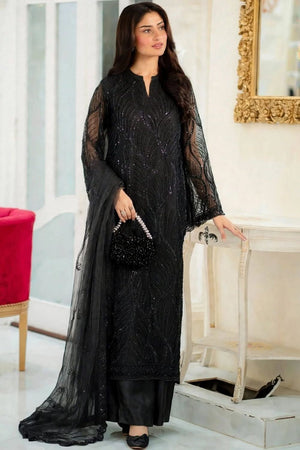Black Formal Silk Pakistani Suit Online in Dubai UAE Abudhabi Ajman Sharjah