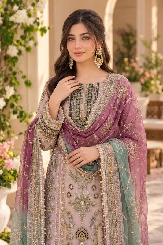 Pink Organza Designer Salwar Kameez Online in KSA Riyadh Saudi Arabia Oman Bahrain Qatar