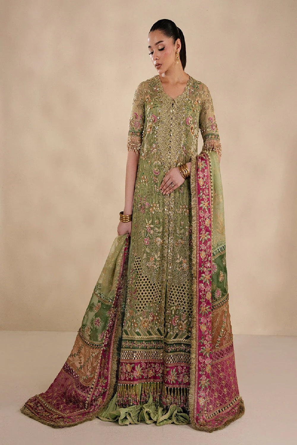 Unstitched Organza Salwar Kameez with Dupatta Online in KSA Riyadh Saudi Arabia Oman Bahrain Qatar