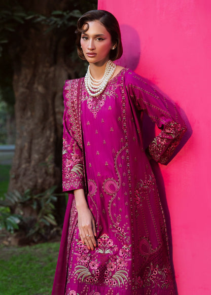 Unstitched Shocking Pink Lawn Festive Wear Online in Sri Lanka India Australia