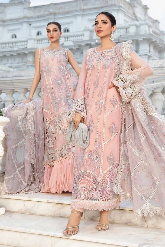 Pastel Pink Handmade Chiffon Suit