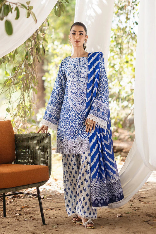 Pure Lawn Suit with Chiffon Dupatta