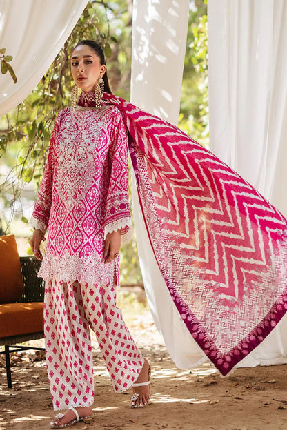 Pure Lawn Suit with Chiffon Dupatta