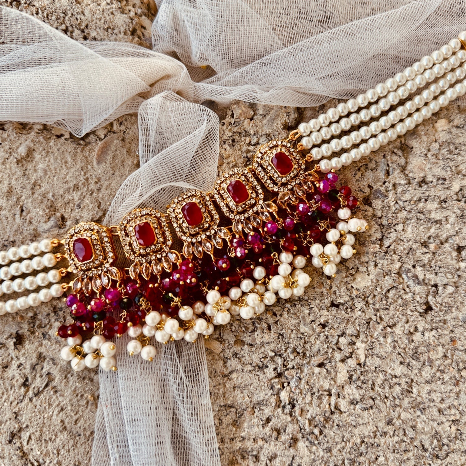 Vibrant Multi Color Choker Jewelry Online in KSA Riyadh Saudi Arabia Oman Bahrain Qatar