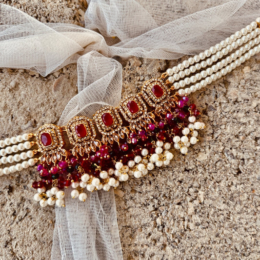 Vibrant Multi Color Choker Jewelry Online in KSA Riyadh Saudi Arabia Oman Bahrain Qatar