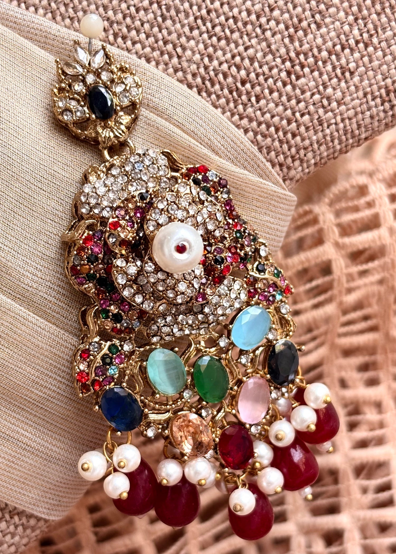 Vibrant Pearl Choker Jewellery Set Online in KSA Riyadh Saudi Arabia Oman Bahrain Qatar