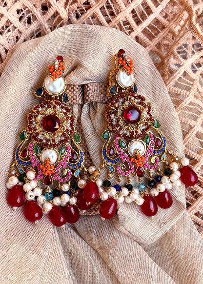 Vibrant Turkish Malaa Necklace Set Online in KSA Riyadh Saudi Arabia Oman Bahrain Qatar