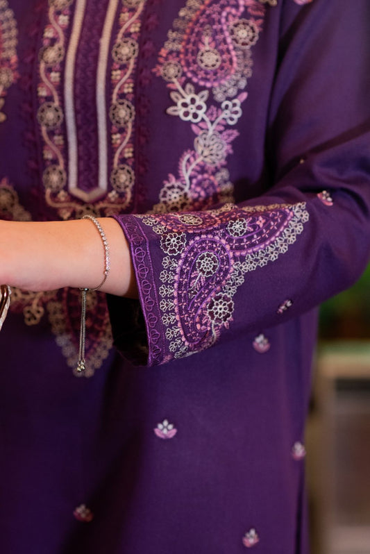 Violet Kurta with Straight Pants