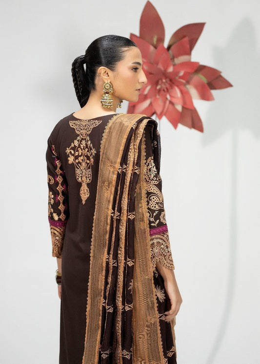 Walnut Brown Embroidered Cotton Kurta Suit Online in Dubai DXB UAE Abudhabi Meena Bazaar