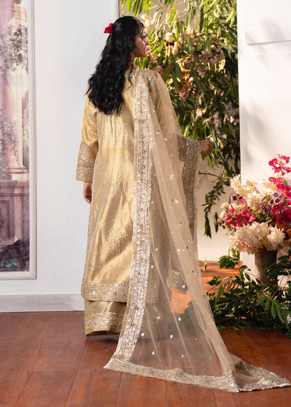 Wedding Guest Wear Beige Viscose Ensemble Online in Sri Lanka India Australia