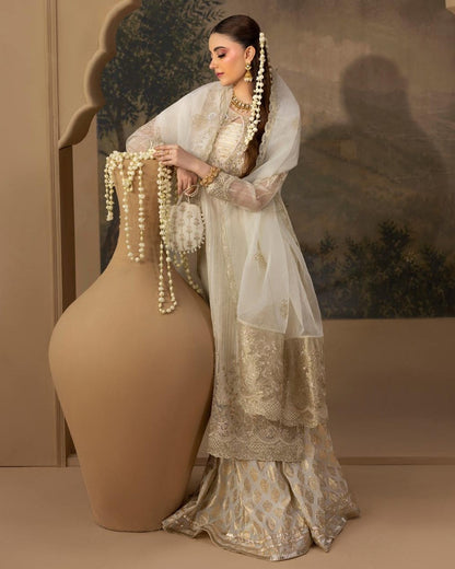 Wedding Pearl Organza Sharara Dress Online in Sri Lanka India Australia